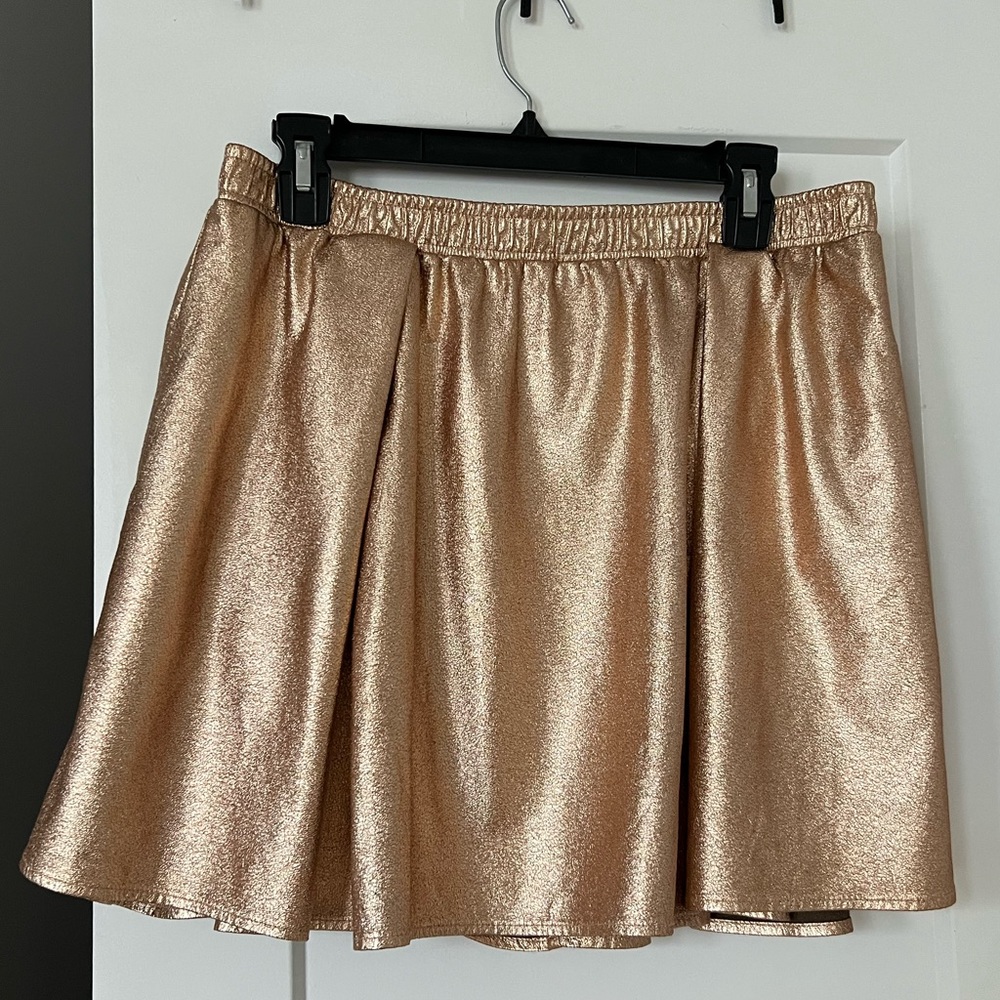 Rose gold holiday bcbg miniskirt lg